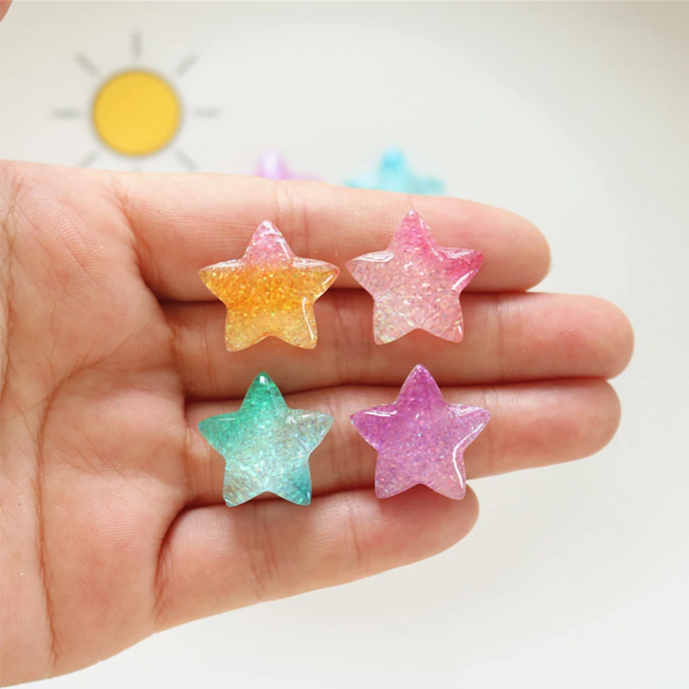 Star Flat Back - 10 sztuk Gradient Star Series żywica