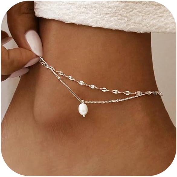 Body Jewelry Real Gold - Bransoletki na kostkę dla kobiet, pozłacane
