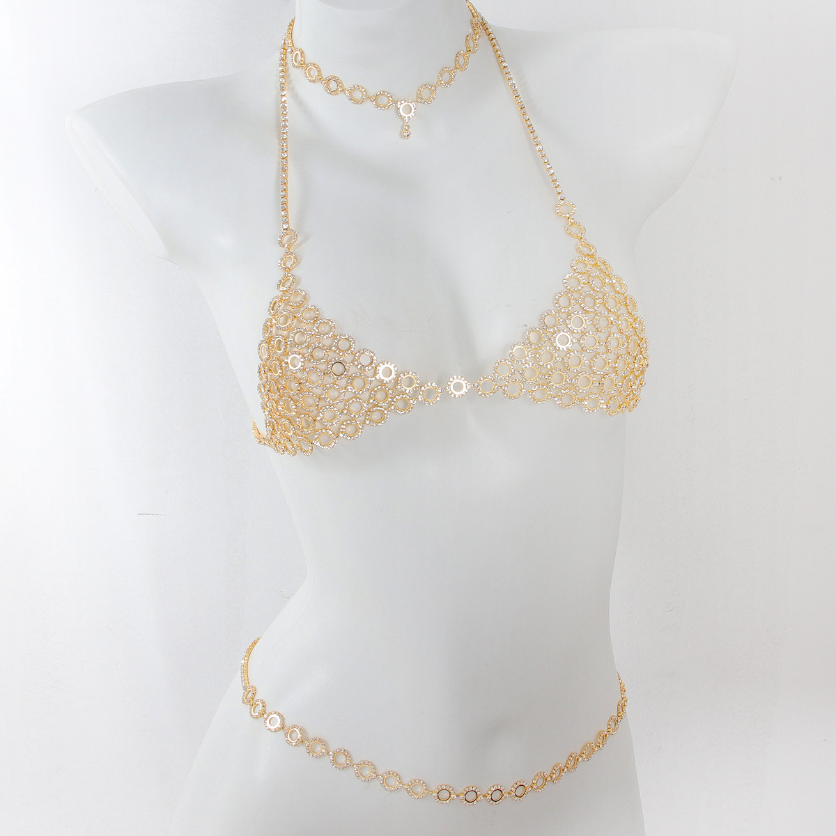 Body Jewels - Modny okrągły łączący lekki luksusowy styl