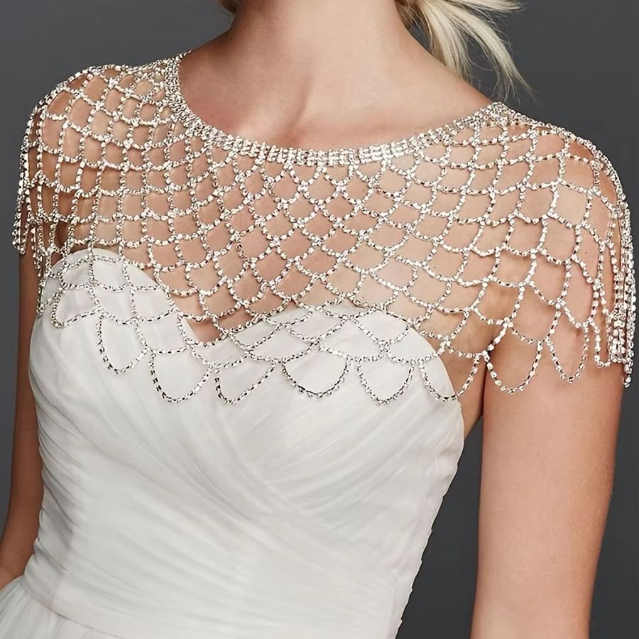 Body Jewelry Back - Luksusowa biżuteria ślubna z frędzlami na