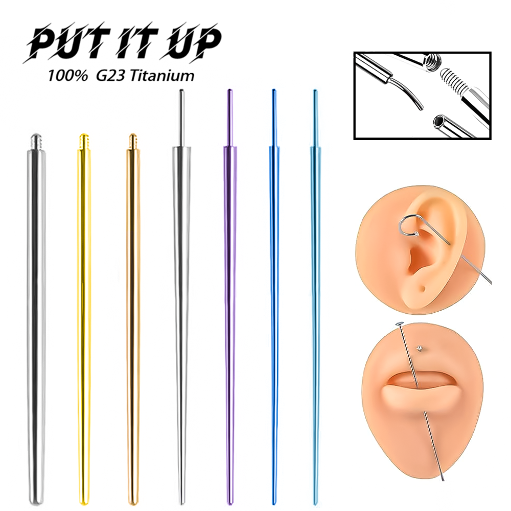 Body Jewelry Implants - Zestaw PUTITUP 10 sztuk igieł do