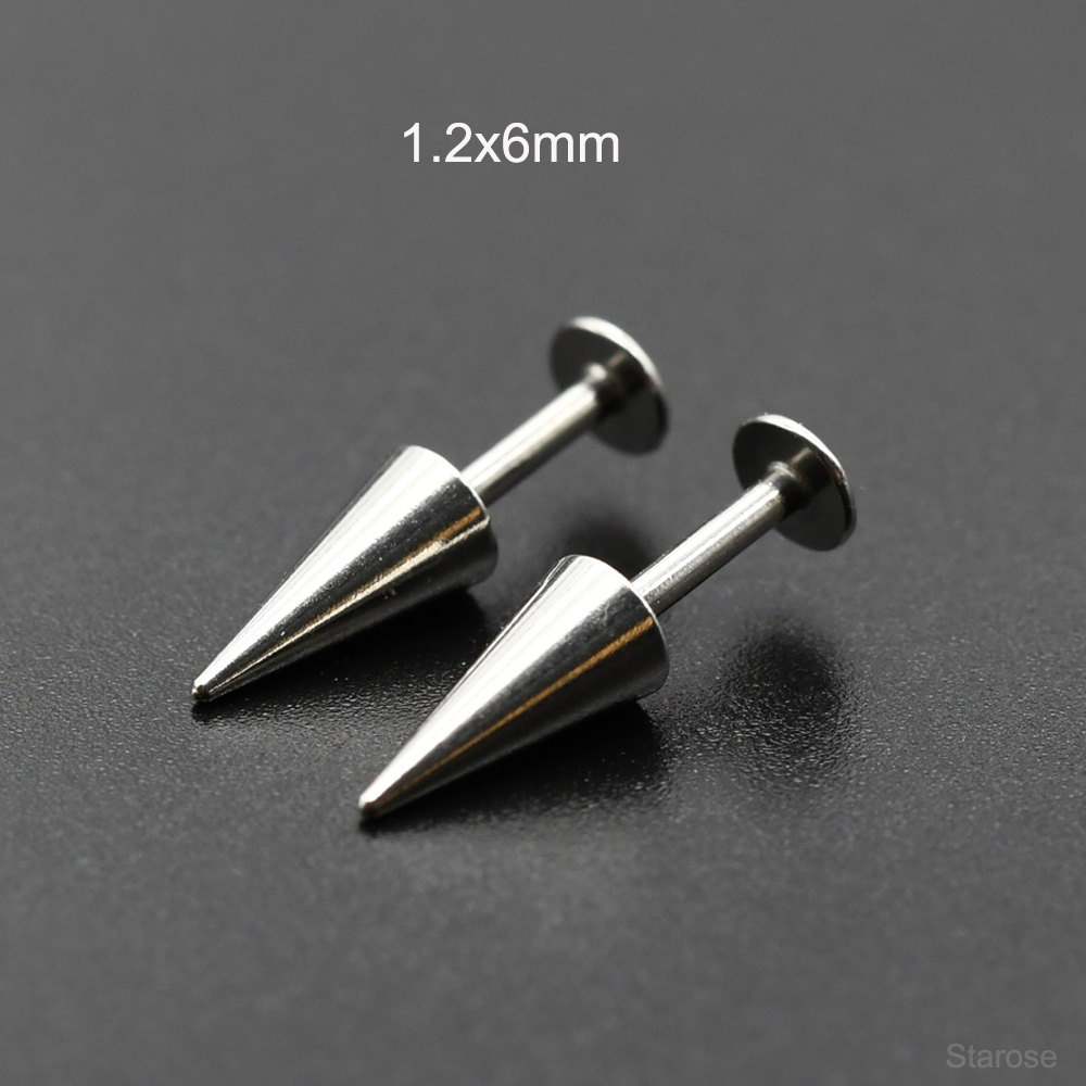 Body Jewelry Vertical Labret - Starose 2 szt. Gotycki stożek ze