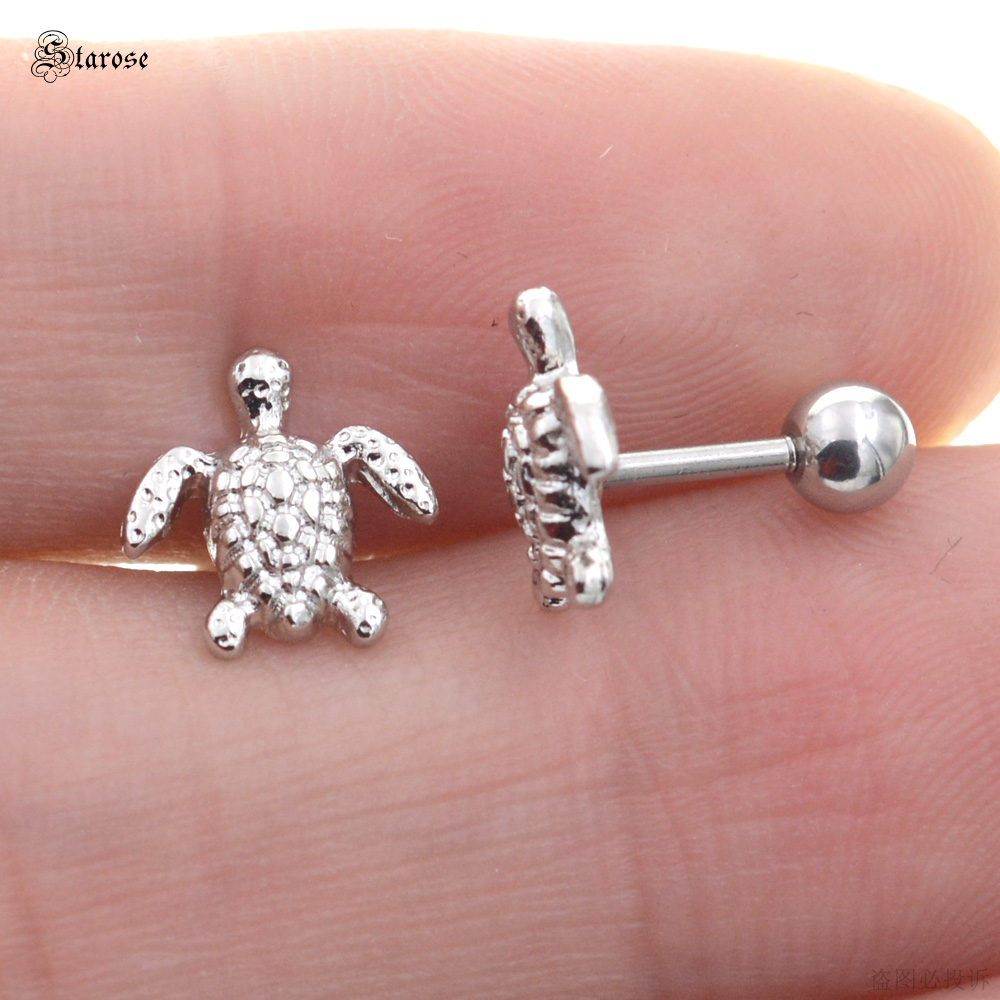 Body Jewelry Tunnels - Starose 2 sztuk 1.0x6mm żółwiem morskim