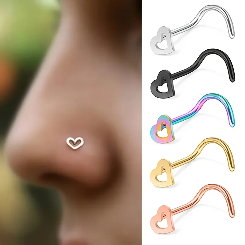 Nostril Screw Pin - 5 sztuk pusty zestaw kolczyków w