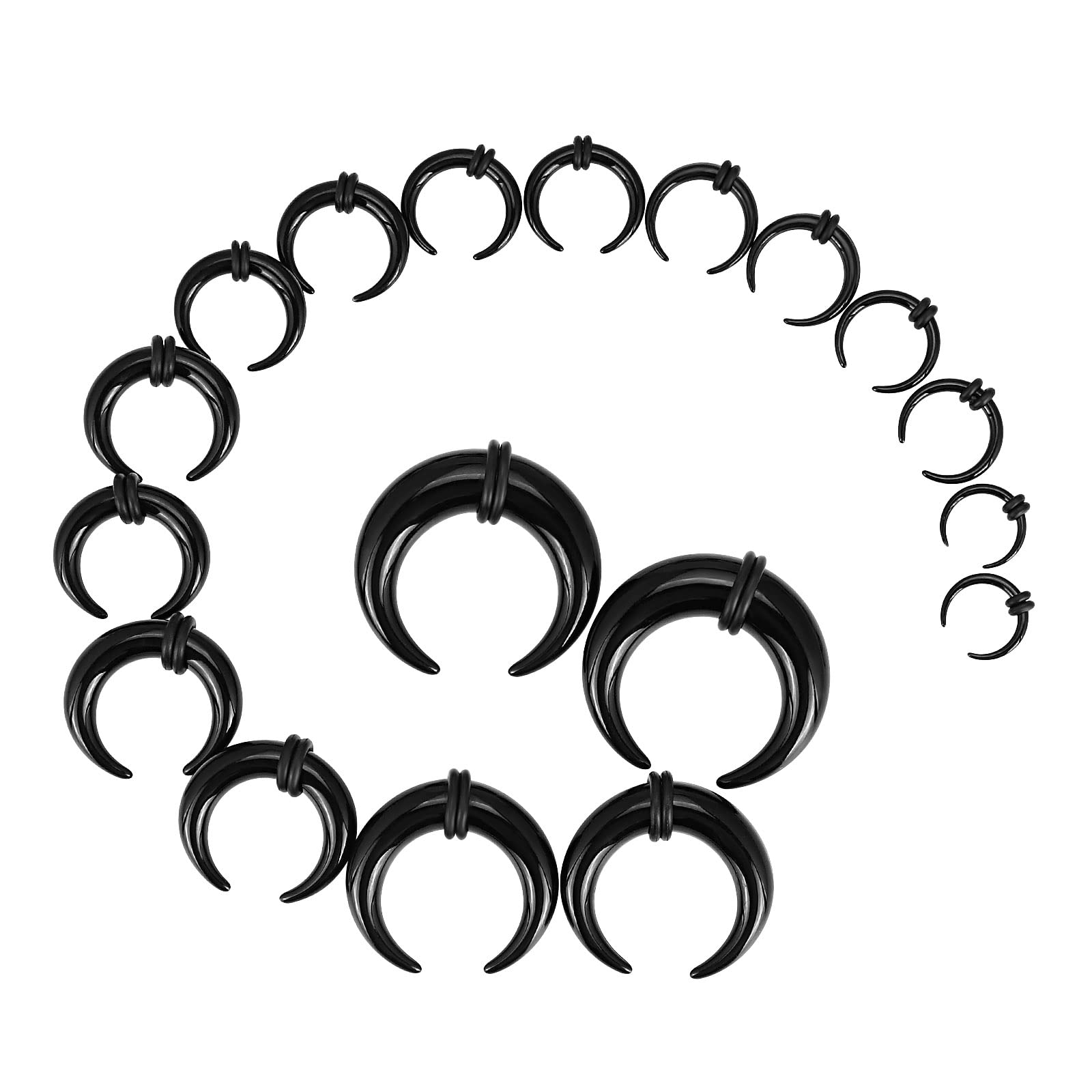 Body Jewelry Tunnels - 18 sztuk akrylowe przegrody Pincher stożki