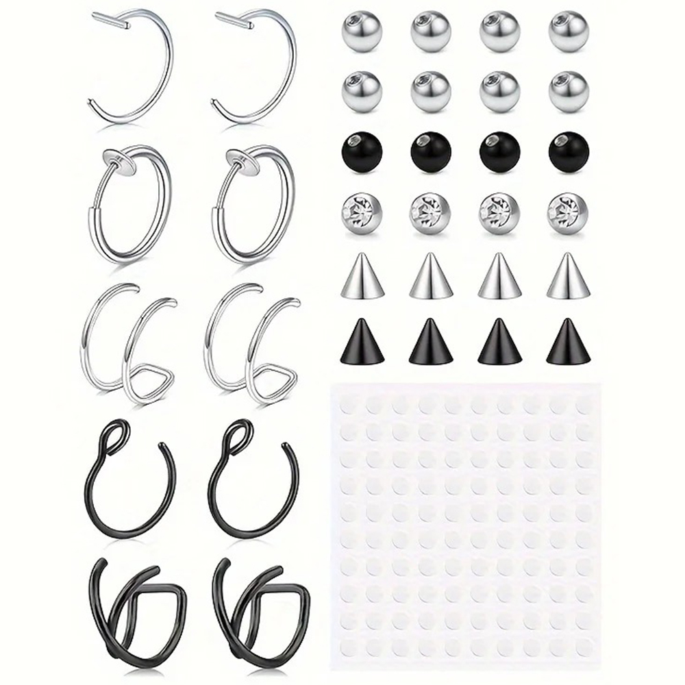 Body Jewelry Eyebrow - Sztuczne piercingi, sztuczny kolczyk do ust,