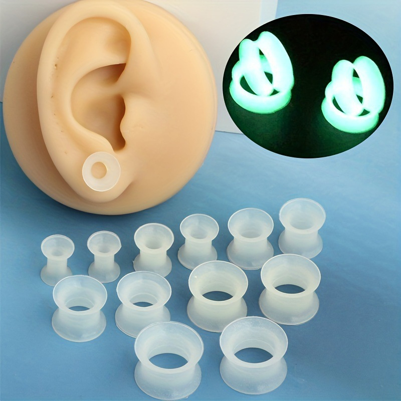 Body Jewelry Gauge Sizes - 2 sztuki silikonowych zatyczek i tuneli
