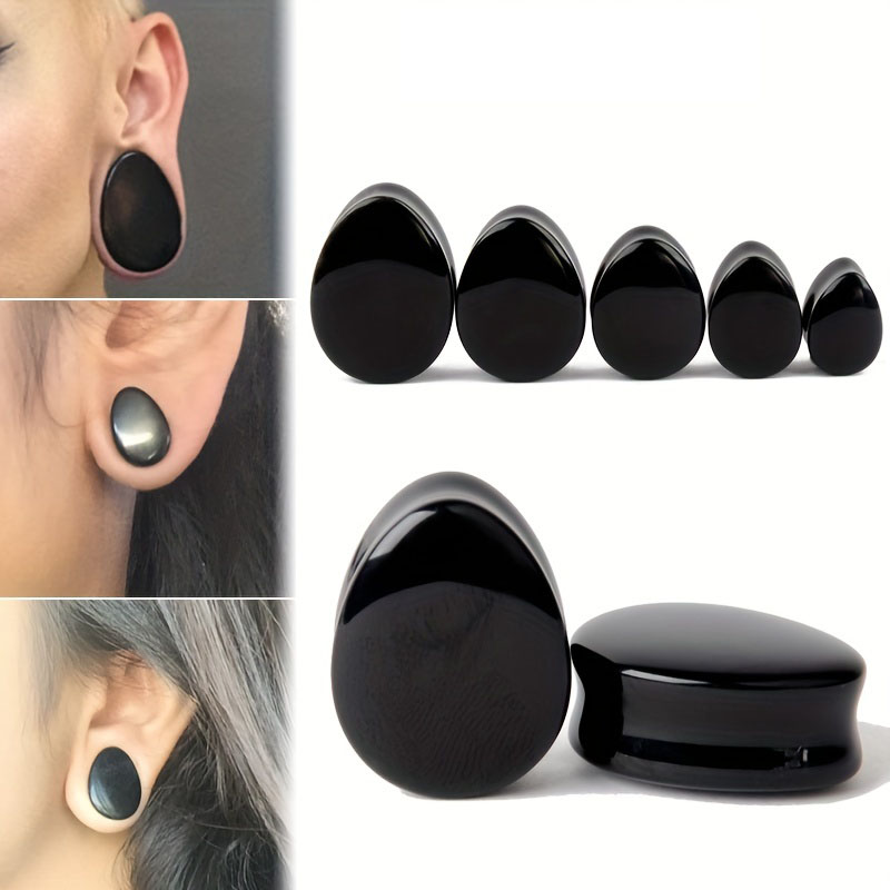 Body Jewelry Gauge Sizes - 1 para męskiej wody kropli kształt