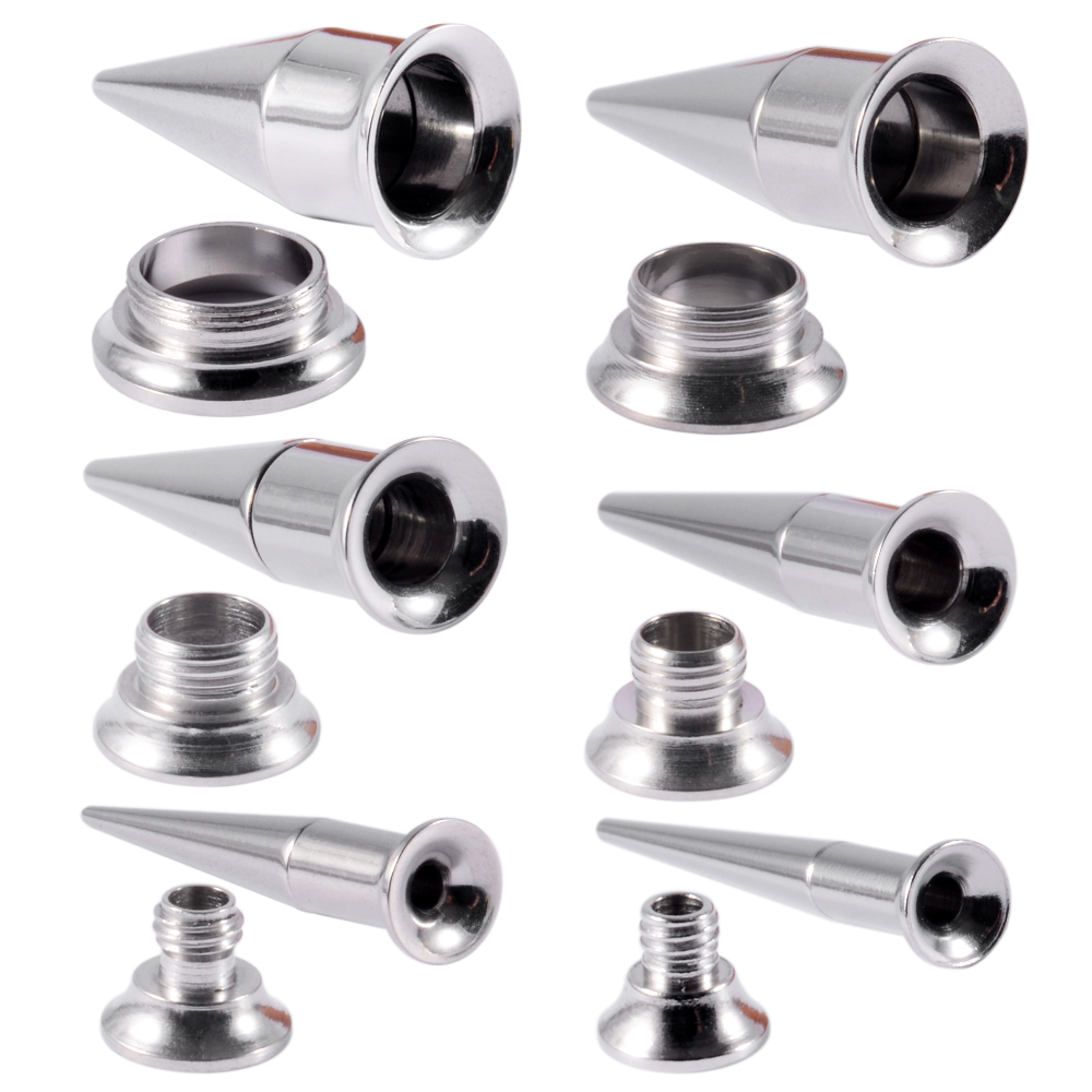 Body Jewelry Gauge Sizes - 6 zestaw mieszany rozmiar stal chirurgiczna