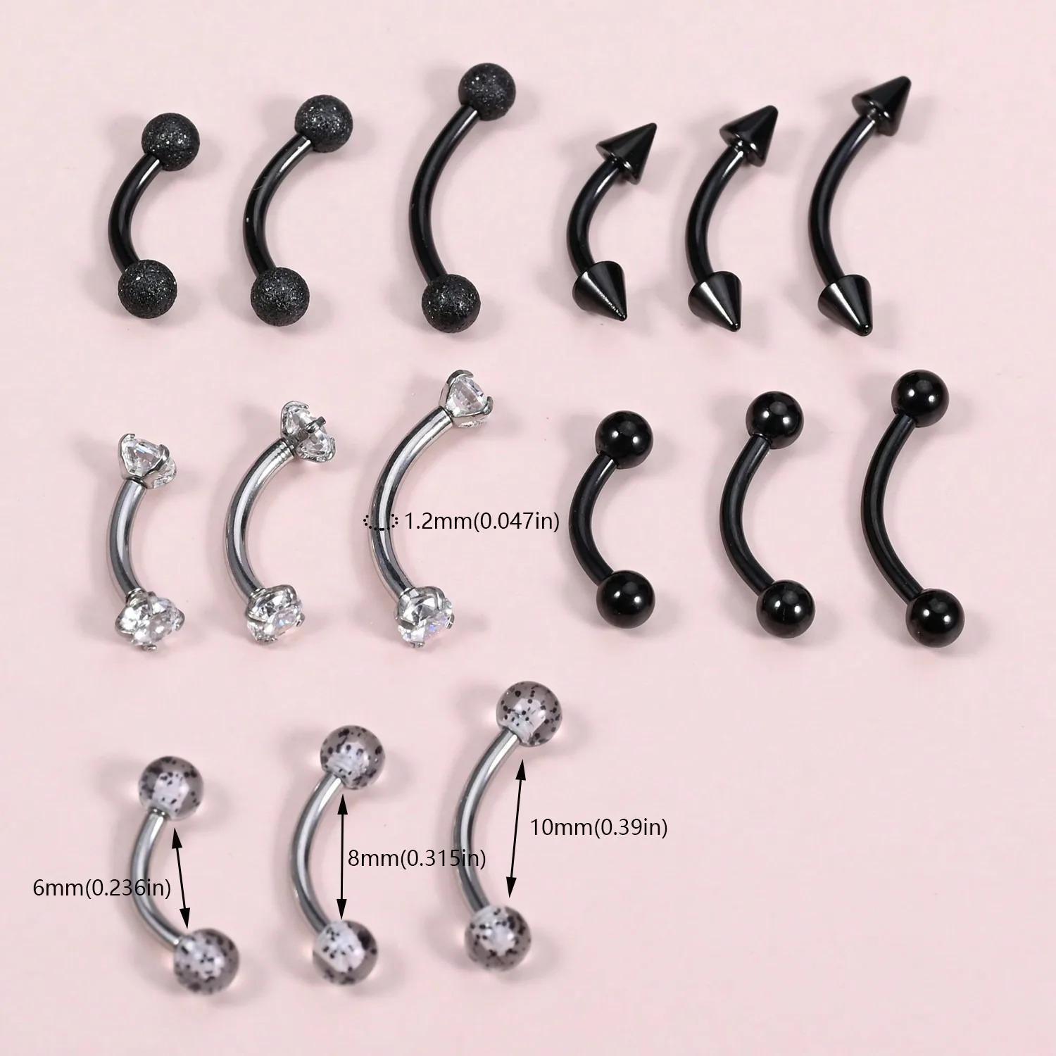 Body Jewelry Vertical Labret - 15 szt. 16g Kolczyki do piercingu