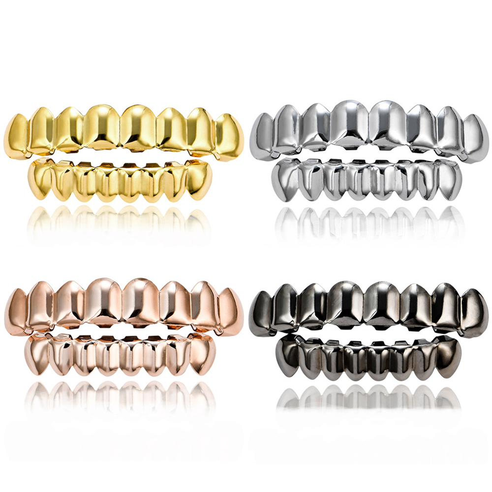 Body Jewelry Real Gold - Hip-hopowe złote szelki górne zęby 8
