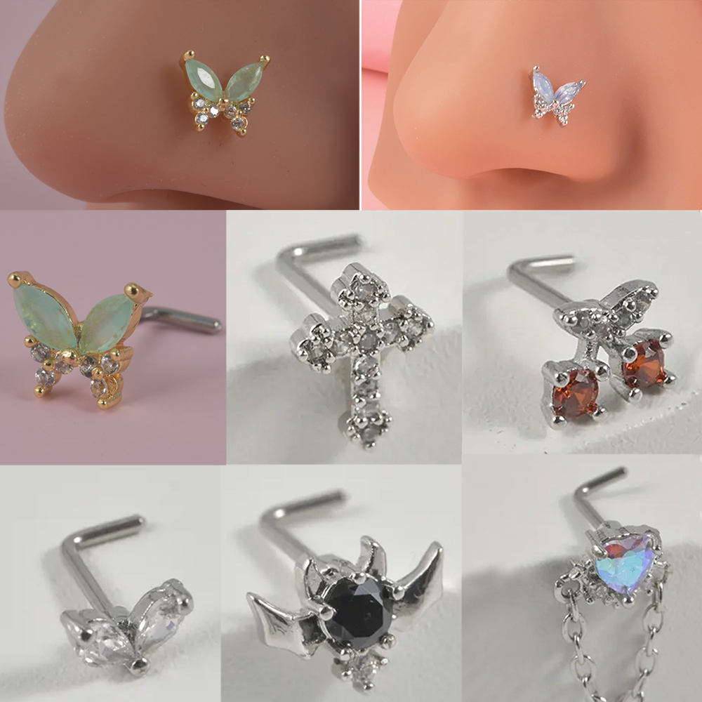 Body Jewelry Implants - 1 szt. Pierścień do nosa typu