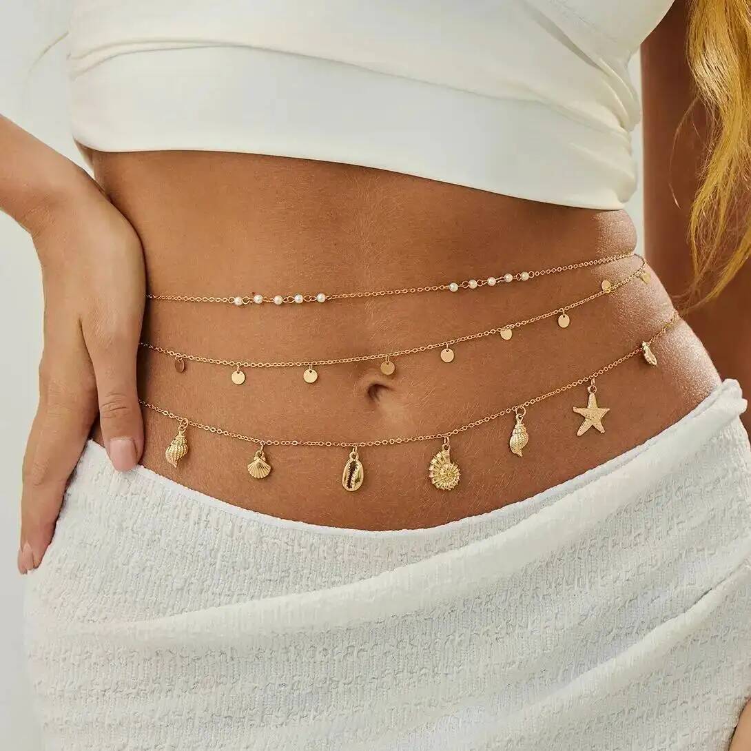 Body Jewels - IngeSight.Z 3 szt./zestaw Boho Rozgwiazda Muszla