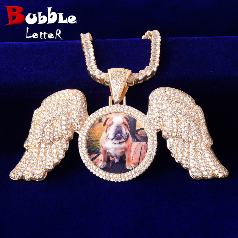Body Jewelry Back - Bubble Letter Solid Back Wing Down