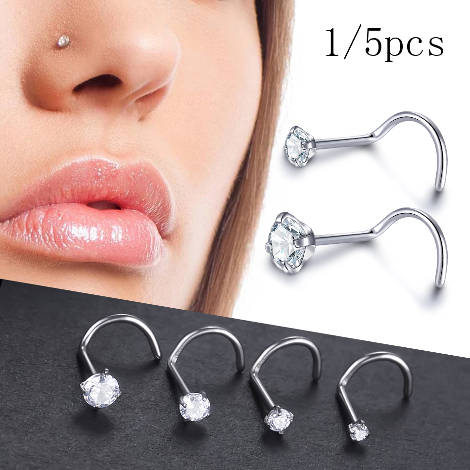 Body Jewelry Implants - Implant tytanowy zestaw kolczyków w nosie