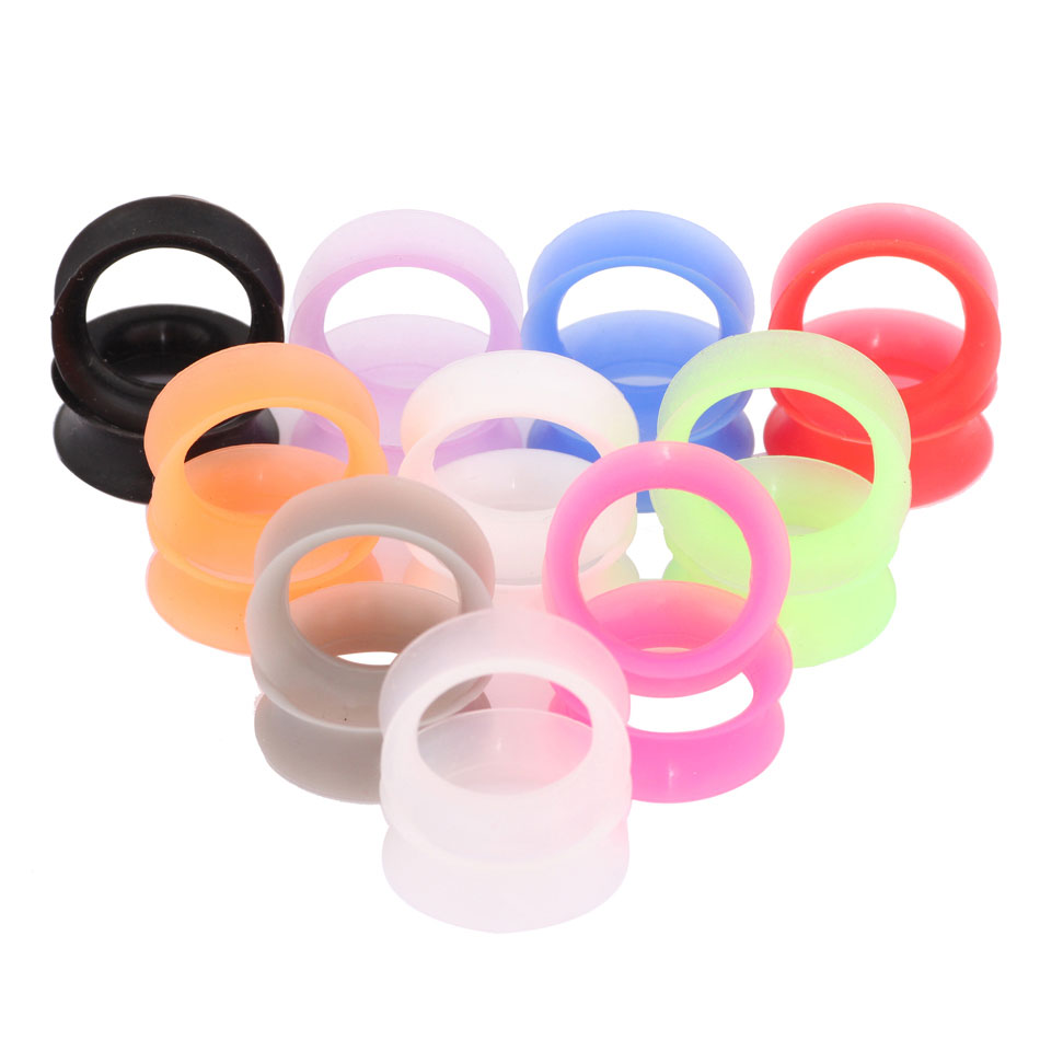 Body Jewelry Gauge Sizes - 1 para silikonowy korki i tunele