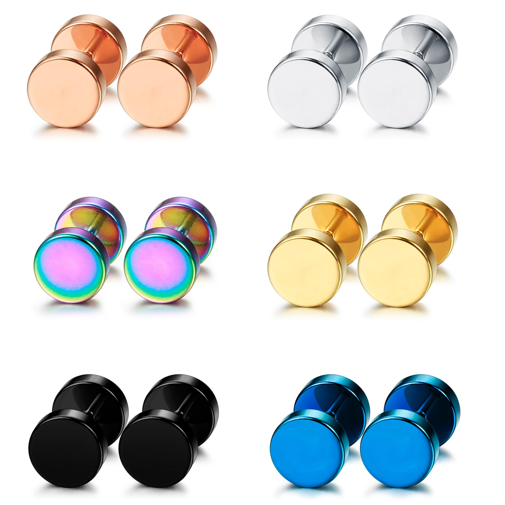Body Jewelry Tunnels - 1 para/6 par sztyfty ze stali