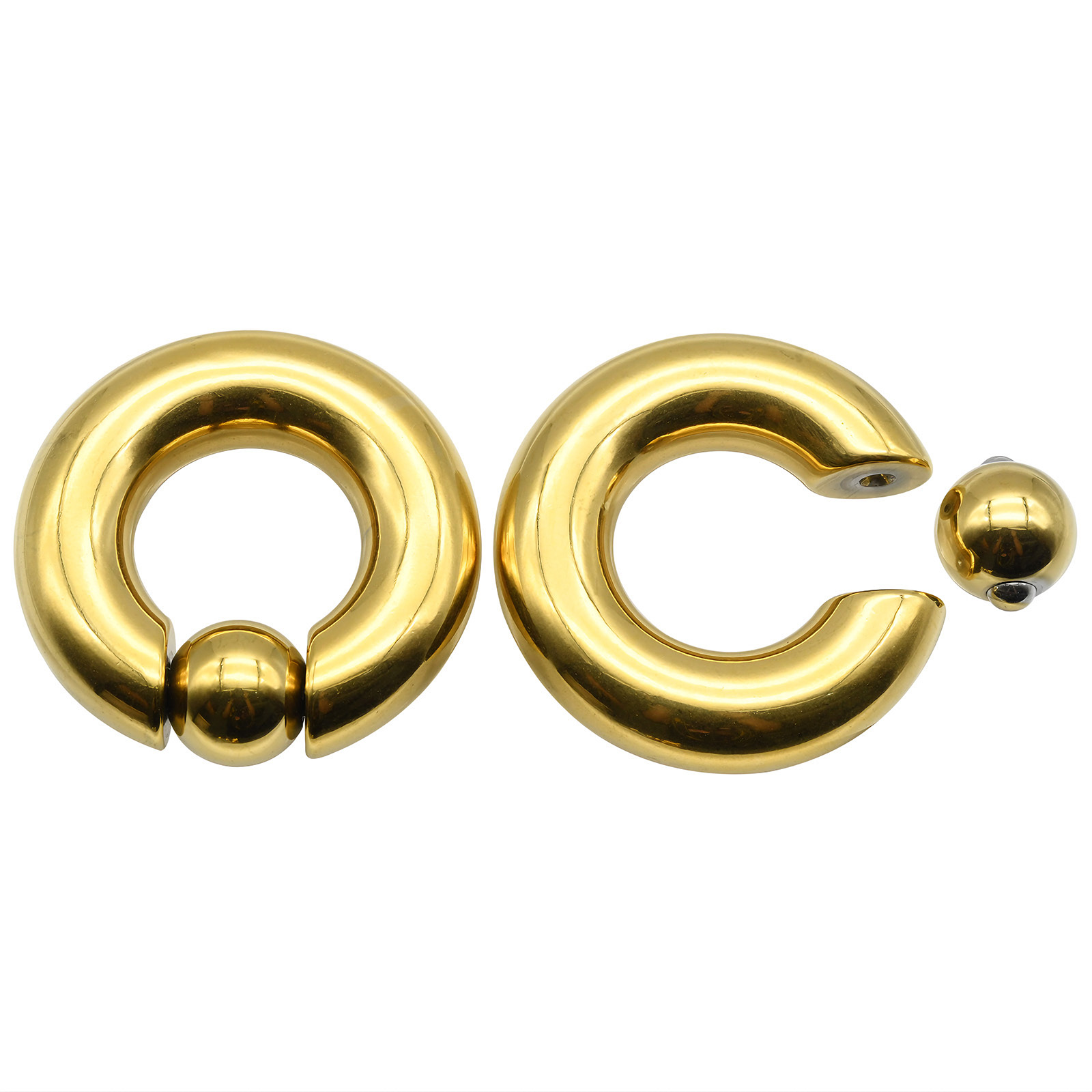 Body Jewelry Gauges - 1Pc 00G-0G-12G Duże pierścienie ze stali