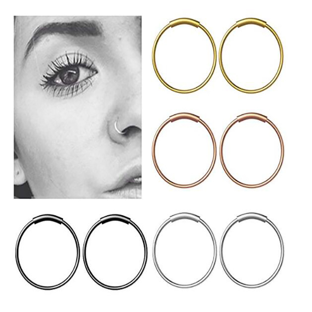 Body Jewelry Eyebrow - 3 szt./lot Pierścienie bezszwowe z stali