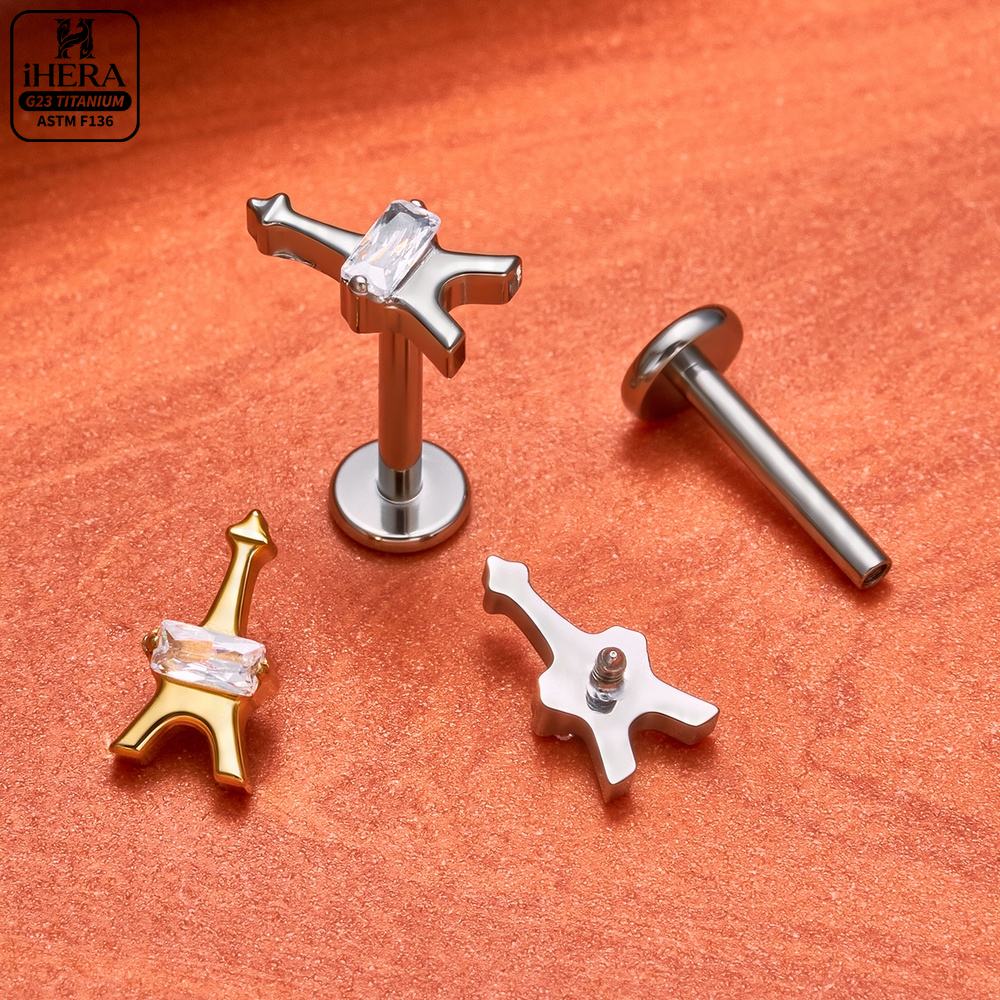 Kolczyki z tytanu F136 do pier – Body Jewelry Vertical Labret recenzja i cena
