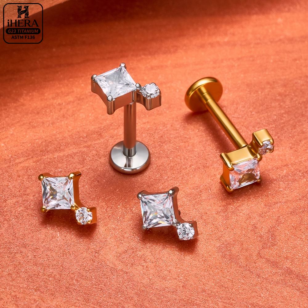 Kolczyki z tytanu F136 do pier – Body Jewelry Vertical Labret recenzja i cena