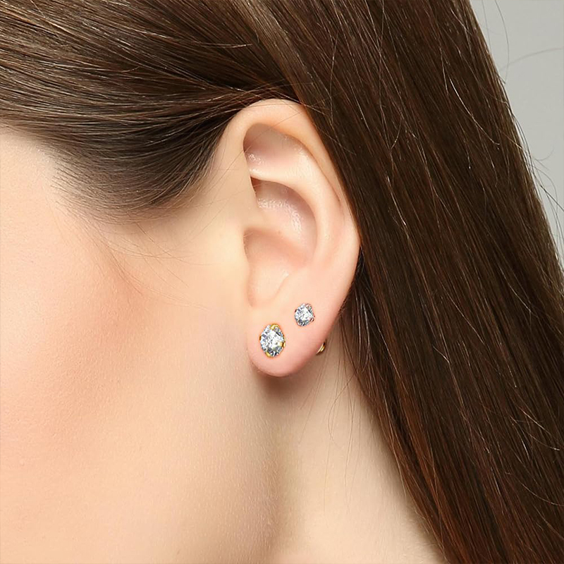 Kolczyki typu stud z cyrkonią  – Body Jewelry Back recenzja i cena