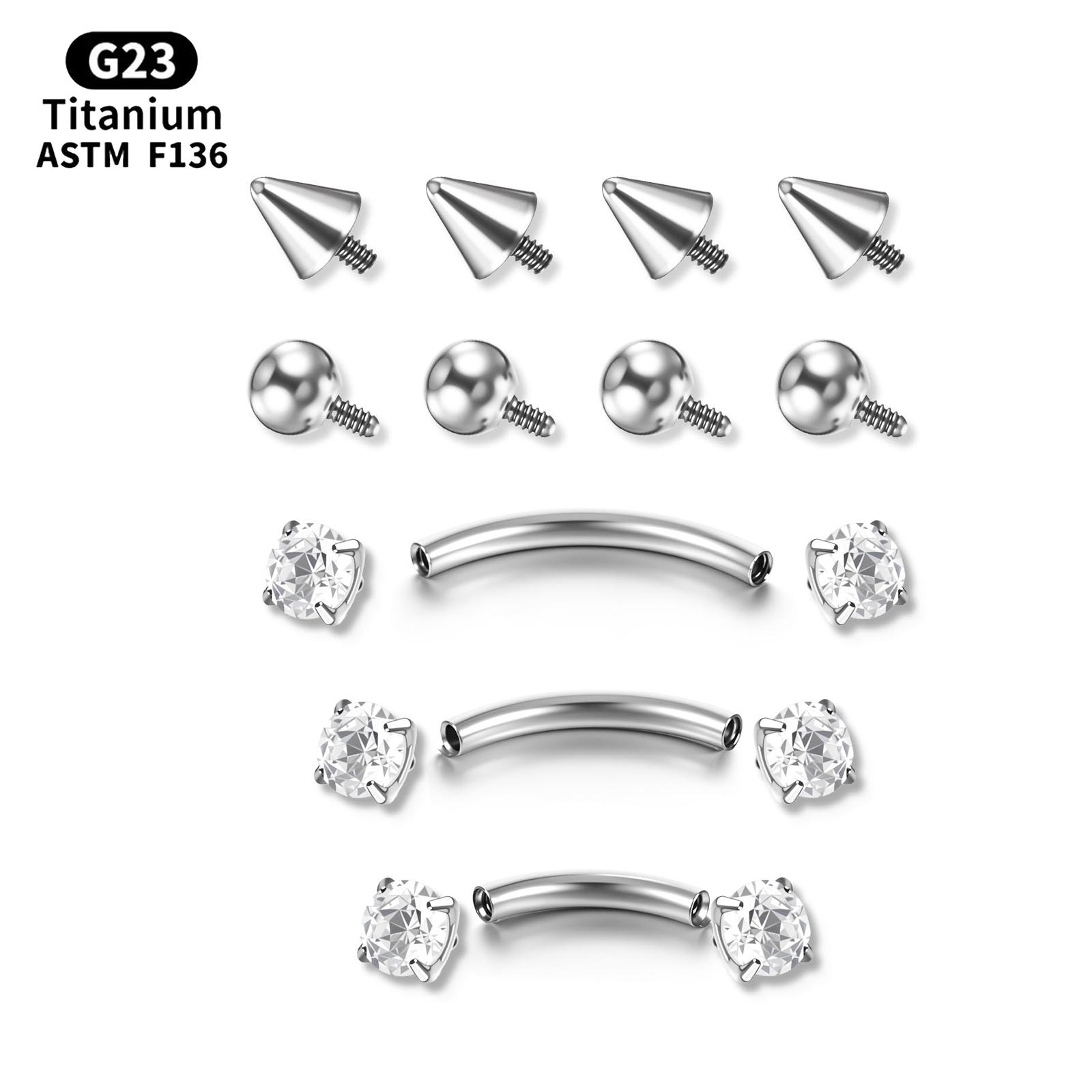 17 sztuk / zestaw tytanu gwint – Body Jewelry Vertical Labret recenzja i cena