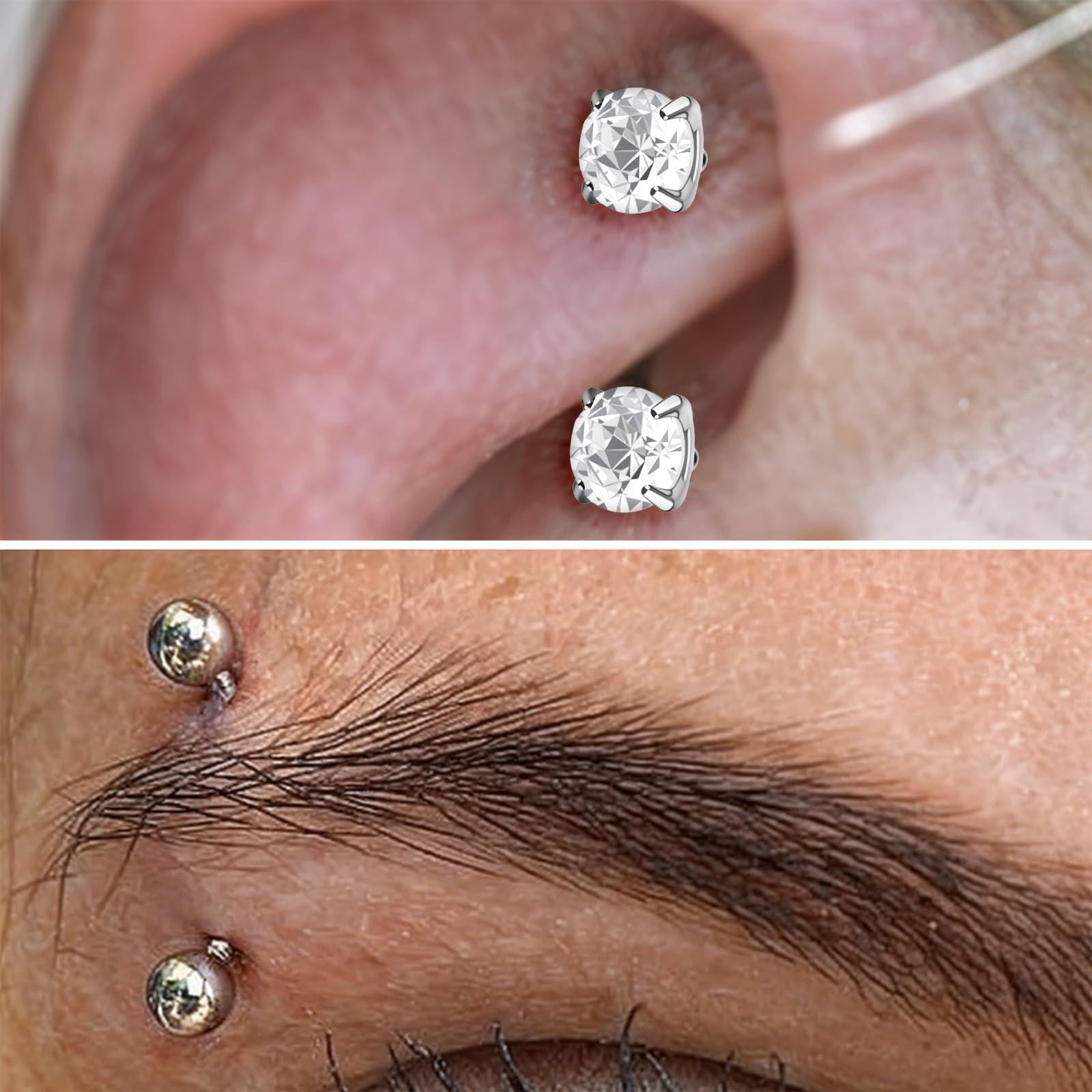 17 sztuk / zestaw tytanu gwint – Body Jewelry Vertical Labret recenzja i cena