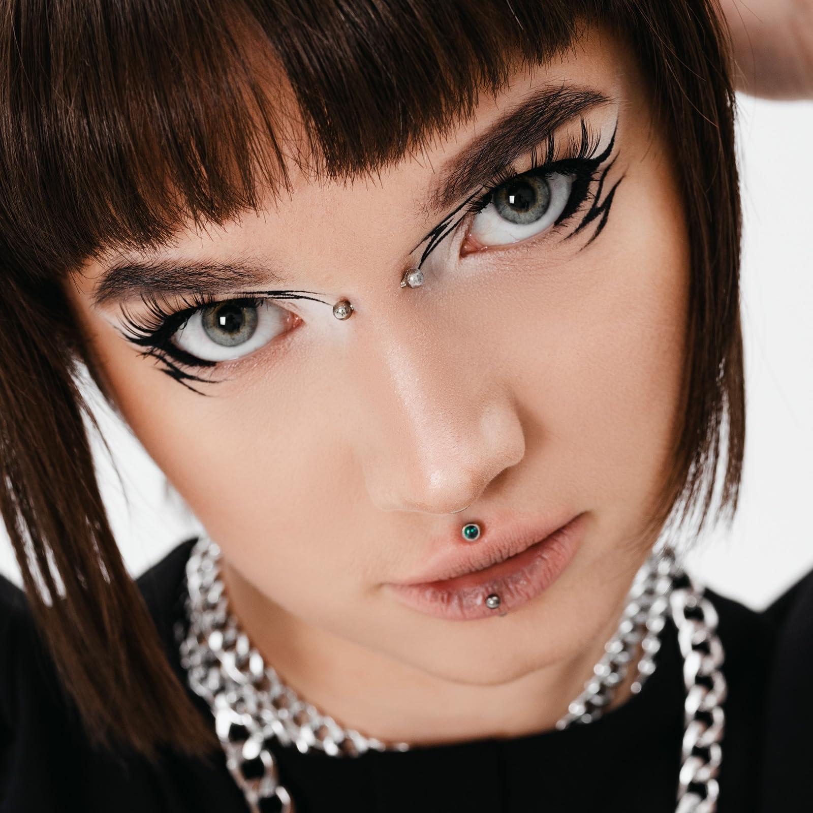 17 sztuk / zestaw tytanu gwint – Body Jewelry Vertical Labret recenzja i cena