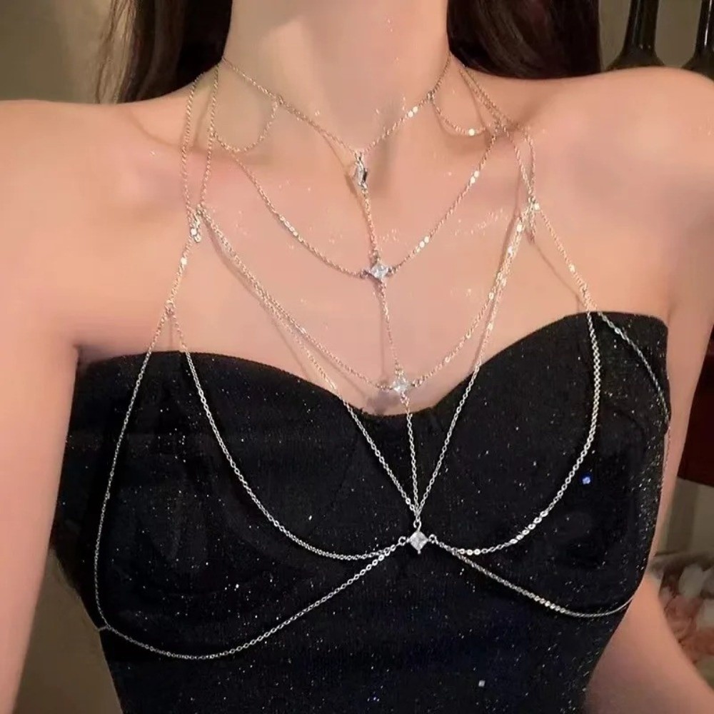 Błyszczący łańcuszek na biust  – Body Jewelry Unique recenzja i cena