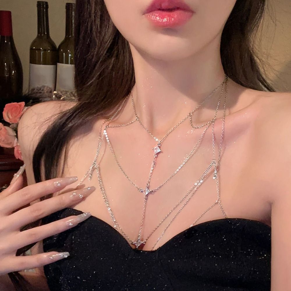 Błyszczący łańcuszek na biust  – Body Jewelry Unique recenzja i cena