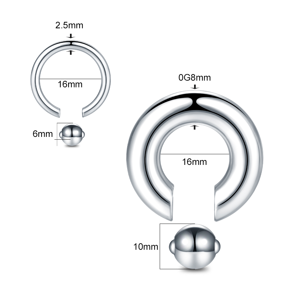 1Pc Pierścień ze stali nierdze – Body Jewelry Tunnels recenzja i cena