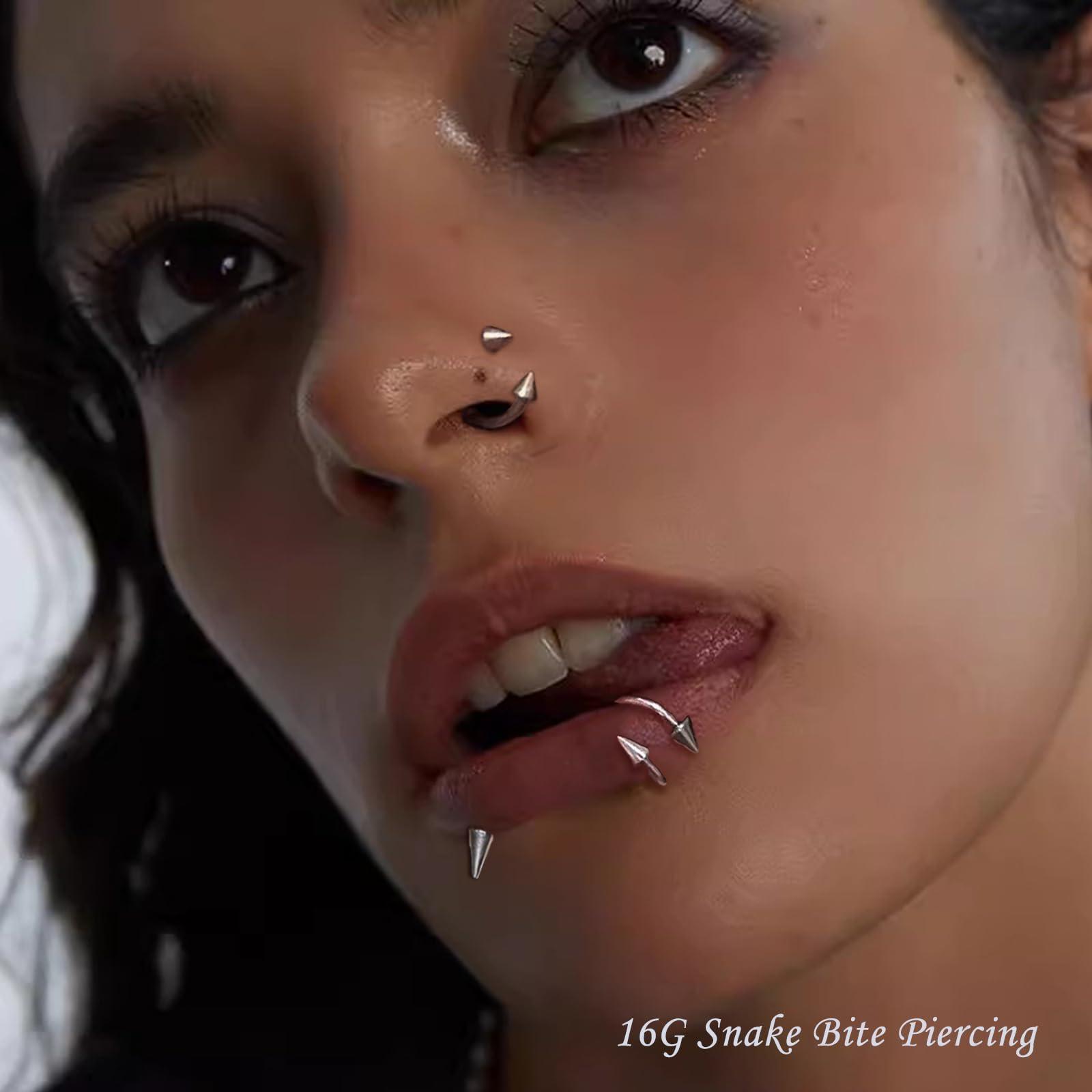 34pcs / Set 16G Snake Bite Pie – Body Jewelry Vertical Labret recenzja i cena