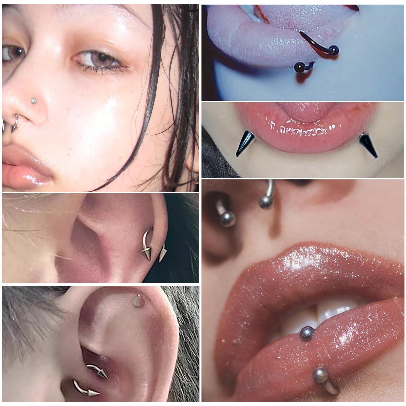 34pcs / Set 16G Snake Bite Pie – Body Jewelry Vertical Labret recenzja i cena