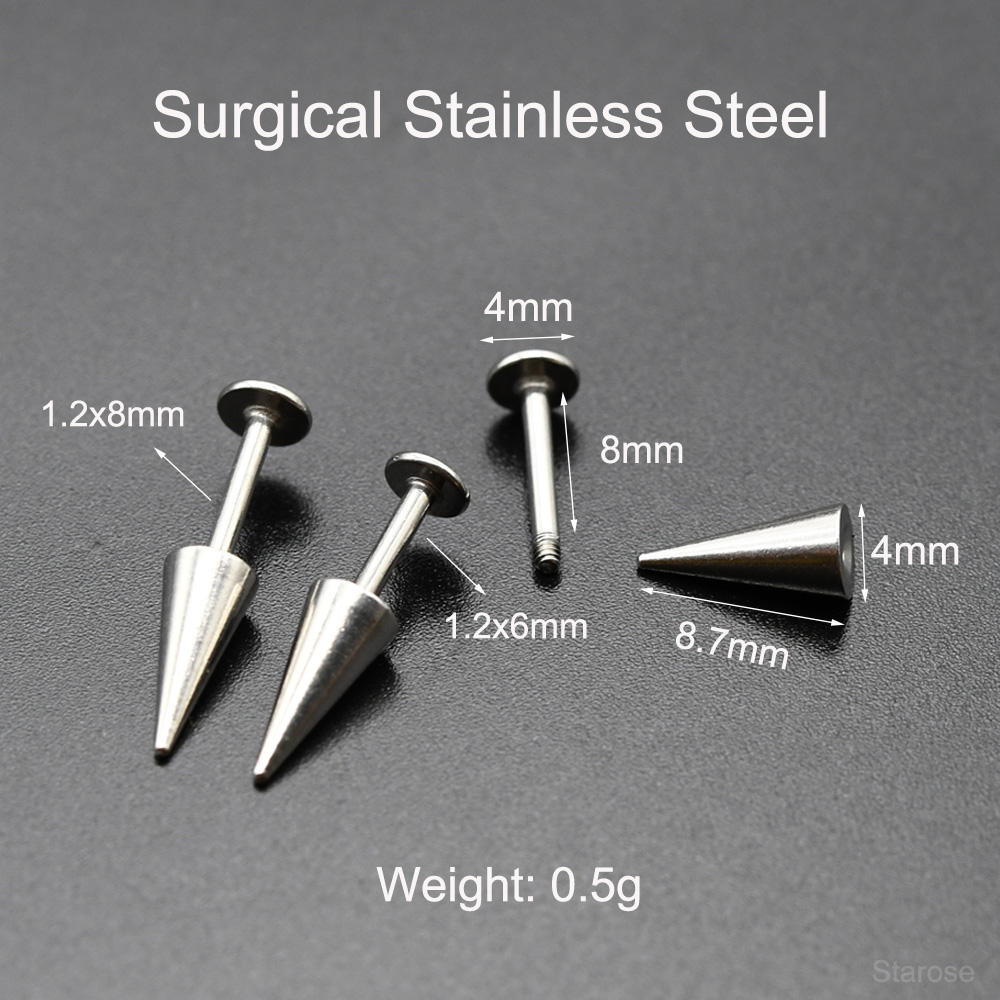 Starose 2 szt. Gotycki stożek  – Body Jewelry Vertical Labret recenzja i cena