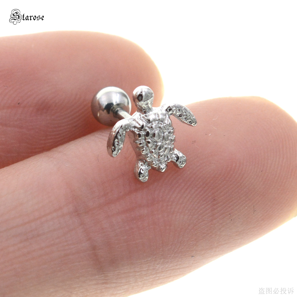 Starose 2 sztuk 1.0x6mm żółwie – Body Jewelry Tunnels recenzja i cena
