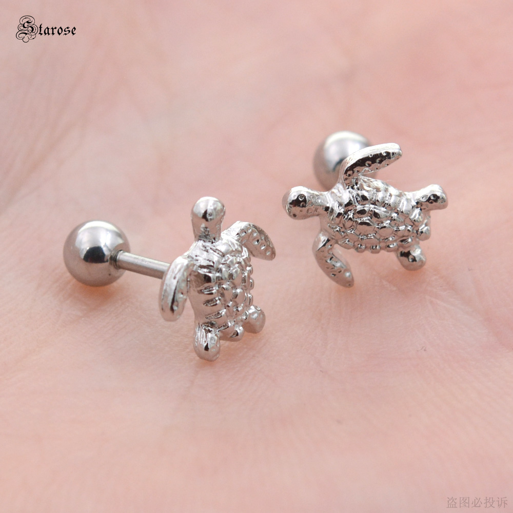 Starose 2 sztuk 1.0x6mm żółwie – Body Jewelry Tunnels recenzja i cena