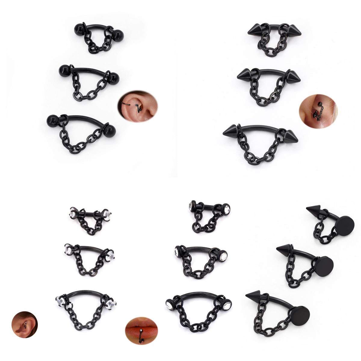 3 szt. Stal nierdzewna 16G Łań – Body Jewelry Vertical Labret recenzja i cena