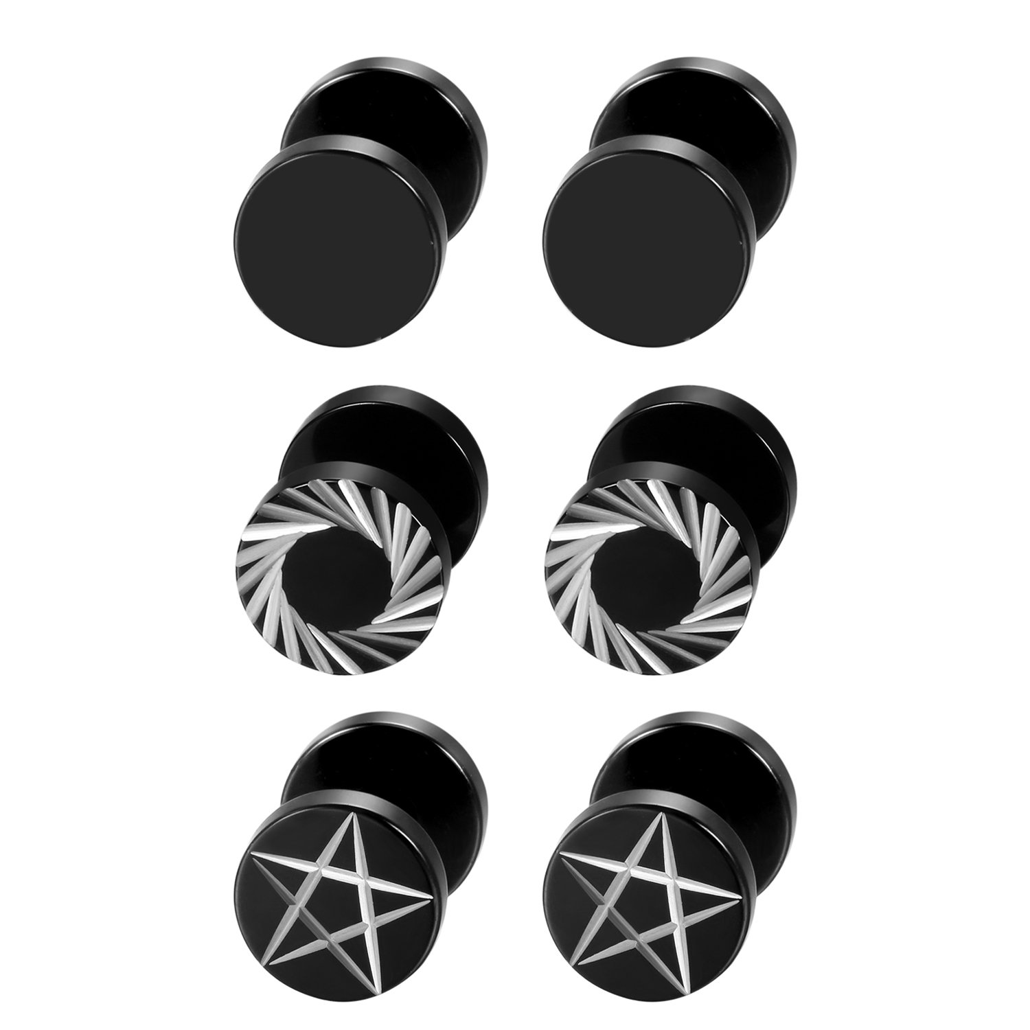 2 sztuk/6 sztuk czarne stal ni – Body Jewelry Tunnels recenzja i cena