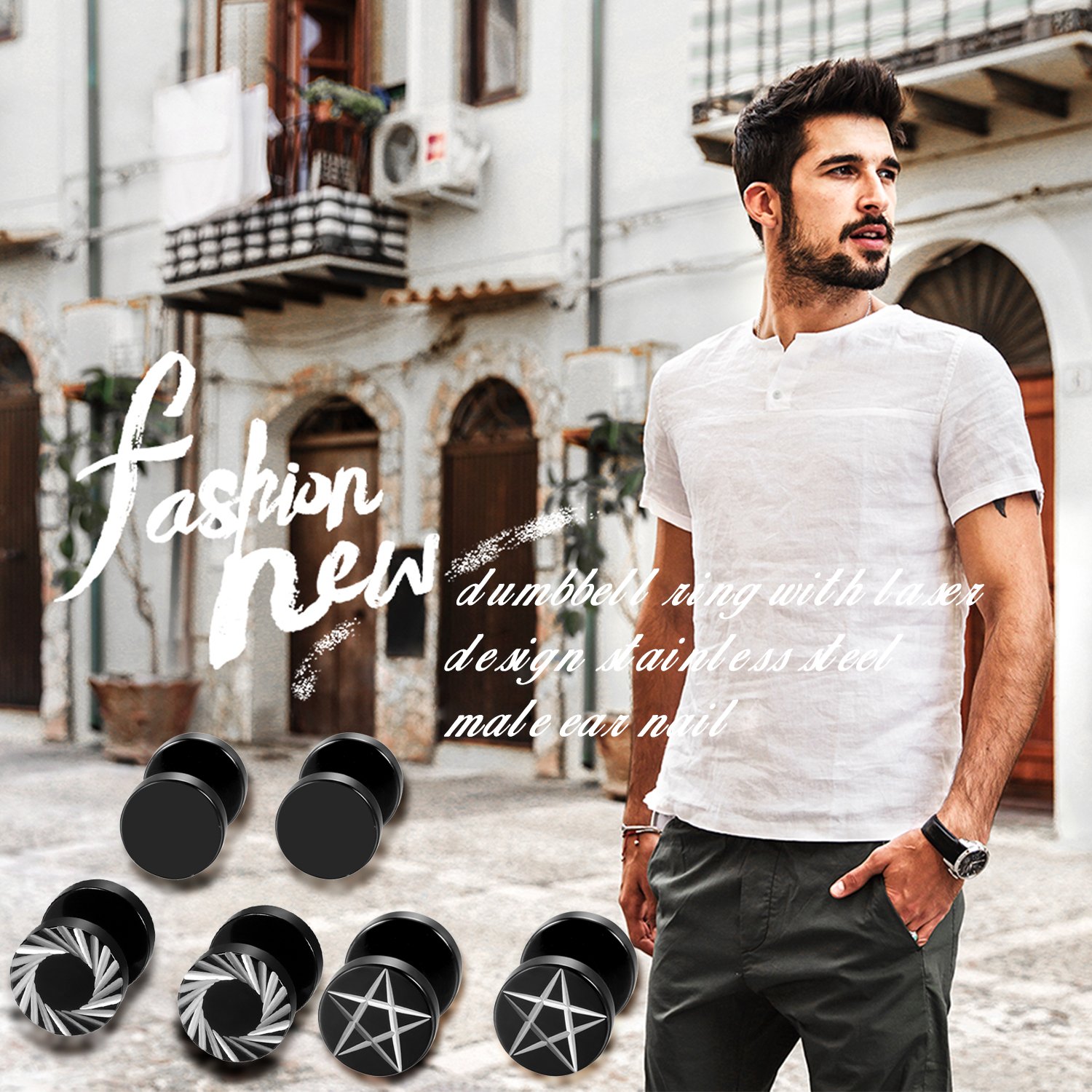 2 sztuk/6 sztuk czarne stal ni – Body Jewelry Tunnels recenzja i cena