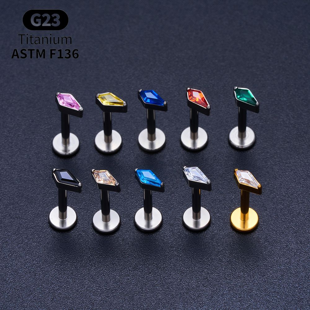Zestaw kolczyków labret z tyta – Body Jewelry Vertical Labret recenzja i cena