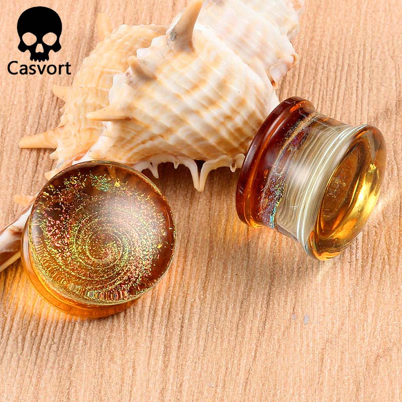 Casvort 2 sztuk nowe szklane u – Body Jewelry Gauges recenzja i cena