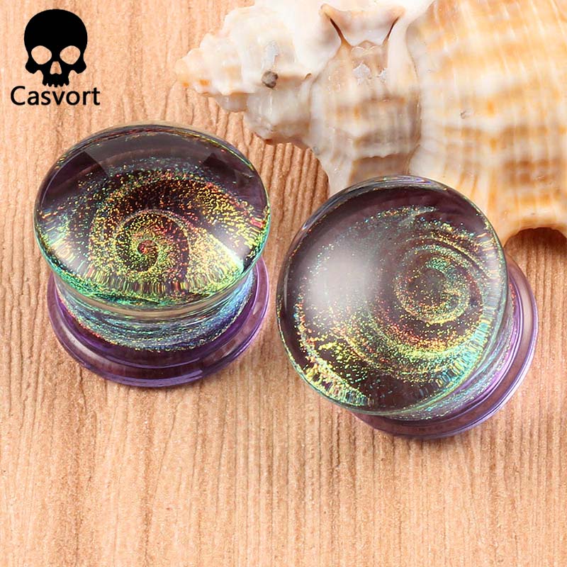 Casvort 2 sztuk nowe szklane u – Body Jewelry Gauges recenzja i cena