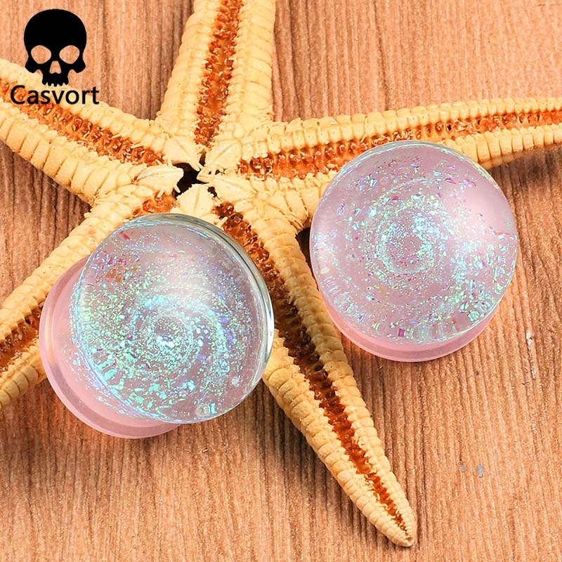 Casvort 2 sztuk nowe szklane u – Body Jewelry Gauges recenzja i cena