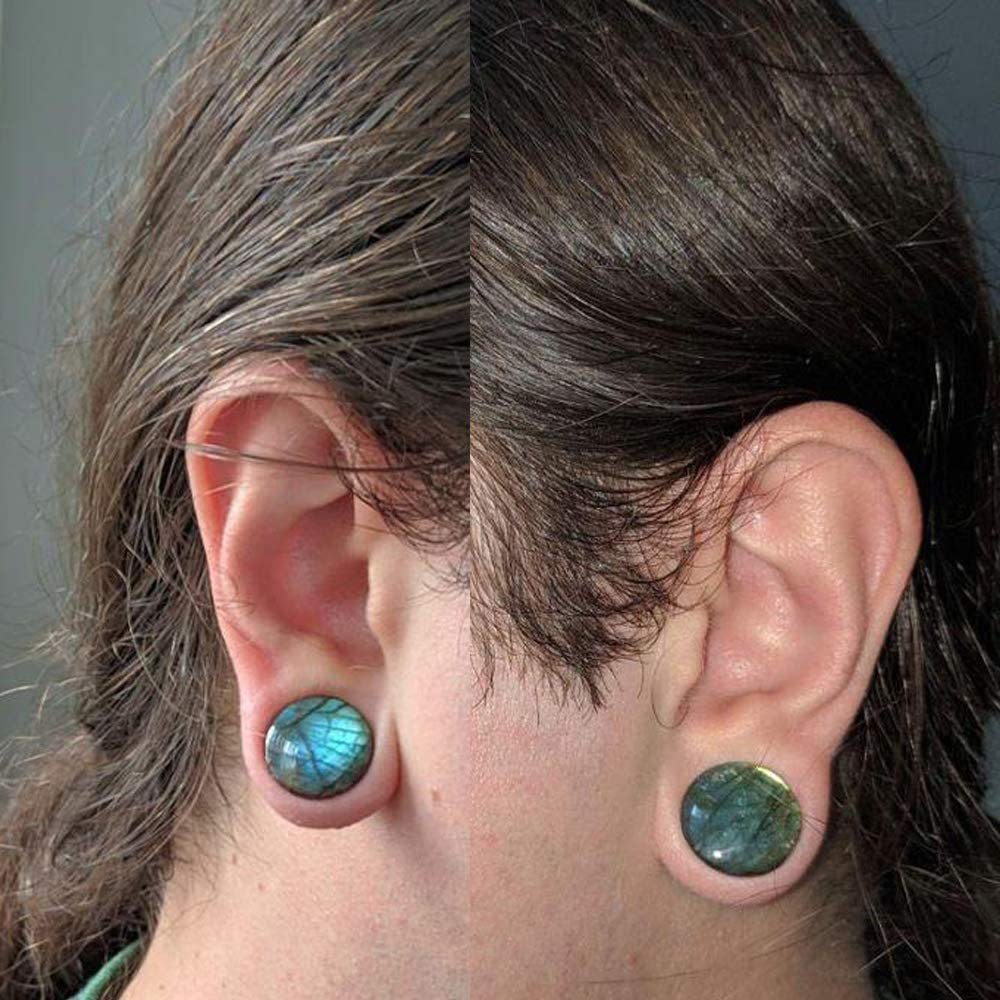 WKOUD 1 szt. Labradorytowe kam – Body Jewelry Gauges recenzja i cena