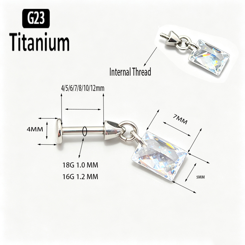 Kolczyk z tytanu G23 z pionowy – Body Jewelry Vertical Labret recenzja i cena