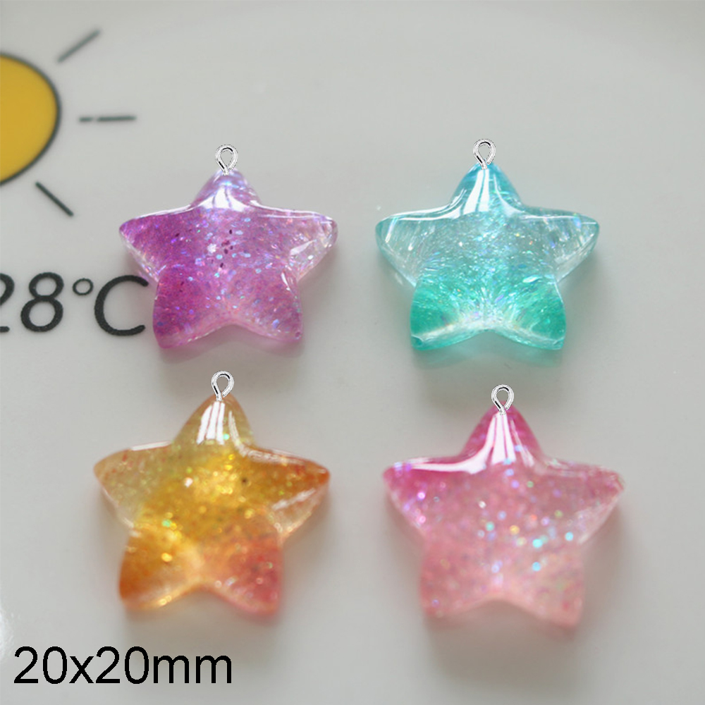 10PCS Gradient Star Series Fla – Star Flat Back recenzja i cena