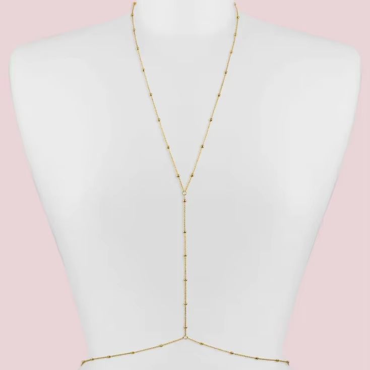 Prosty łańcuszek z koralikami  – Body Jewelry For Women recenzja i cena