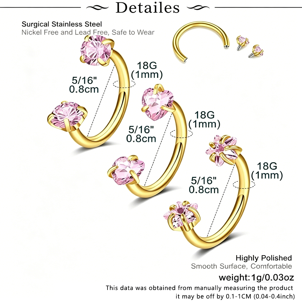 Kolczyki do nosa w kształcie p – Body Jewelry Changing Kit recenzja i cena