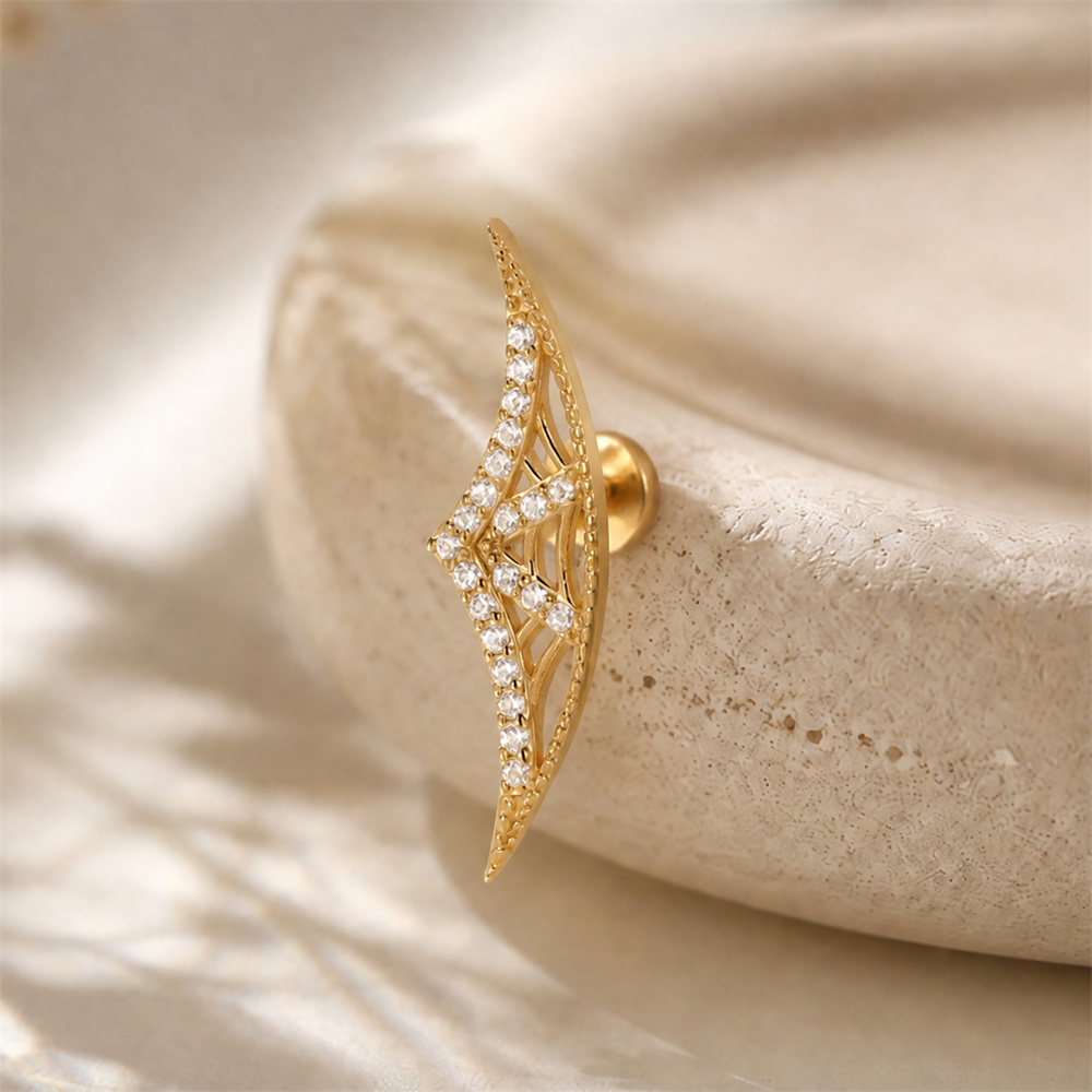AIDE 925 Srebro Próby Sterling – Star Flat Back recenzja i cena